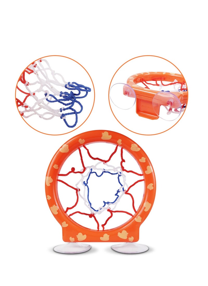 Bath Basketball Hoop for Baby, Bath Toy Fun Basketball Hoop & Balls Set 5 Balls Included, Bath Toys Bathtub Basketball Hoop with Strong Suction Cup, Fun Toddler Bath Toys for Boys and Girls