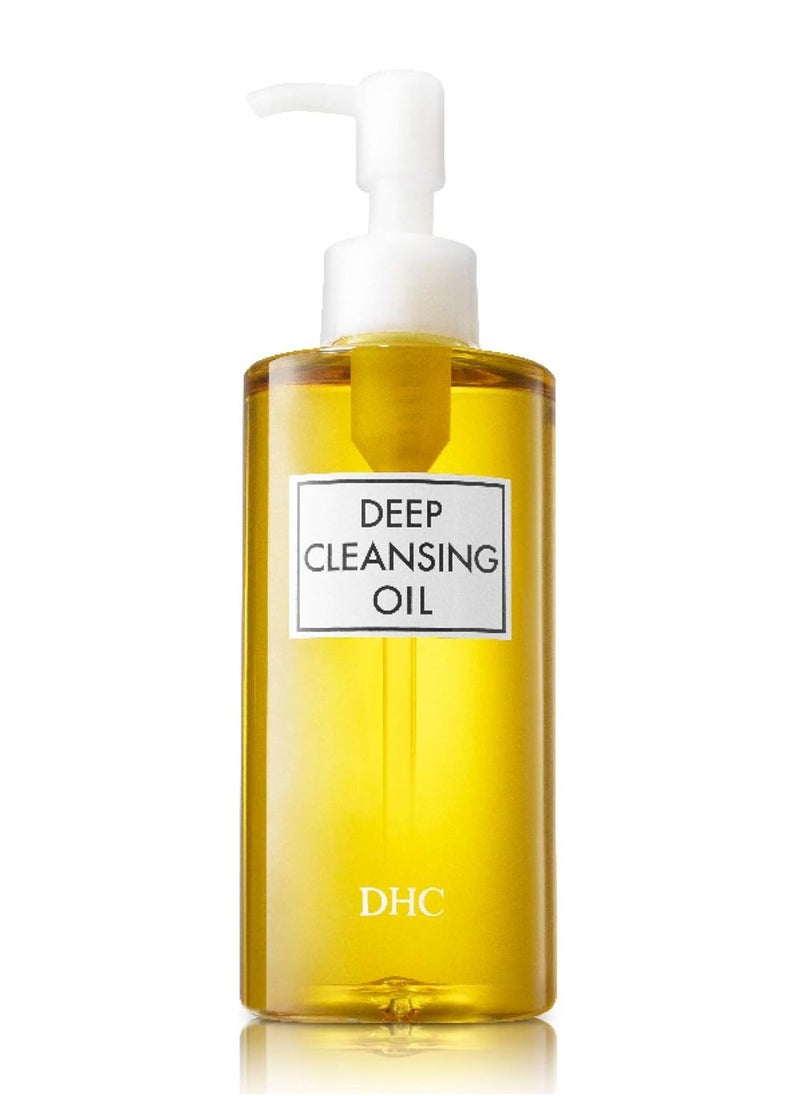 DHC Deep Cleansing Oil, Facial Cleansing Oil, Makeup Remover, Cleanses without Clogging Pores, Residue-Free, Fragrance and Colorant Free, All Skin Types, 6.7 fl. oz.