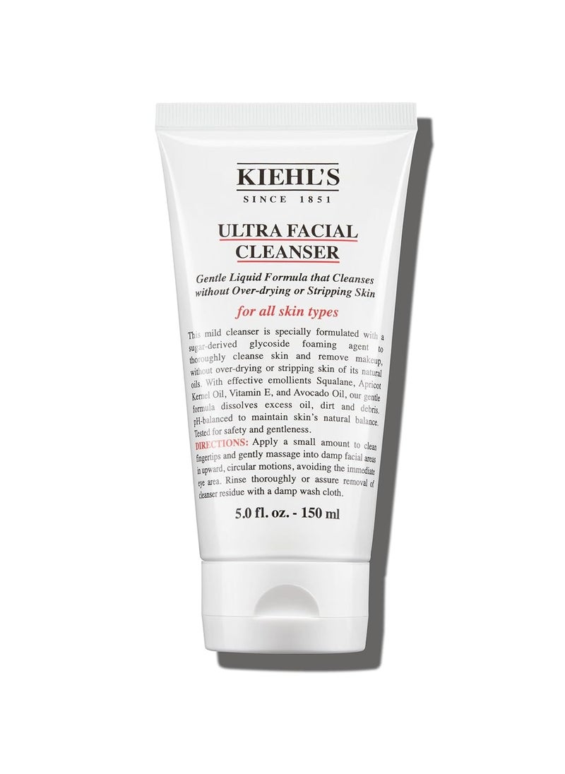 Kiehl's Ultra Facial Cleanser, Lightweight Foamy Facial Cleanser, Enriched Formula that Replenishes Skin Barrier, Gently Exfoliates and Moisturizes, Suitable for All Skin Types, Paraben Free