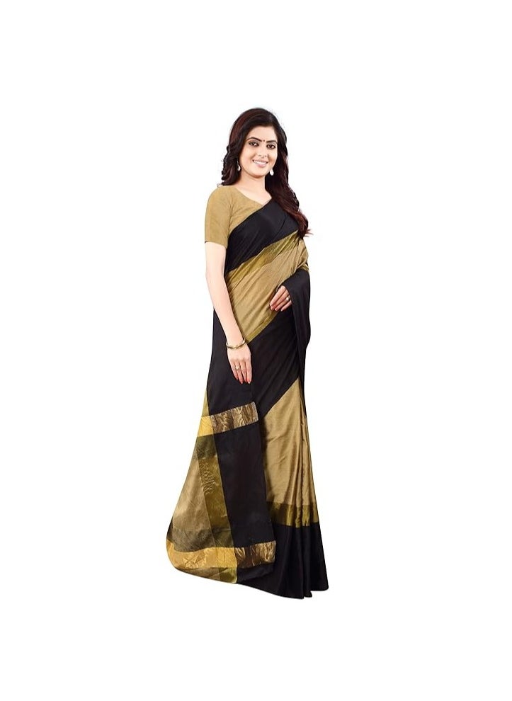 Soft Cotton & Silk Saree For Women Banarasi Saree