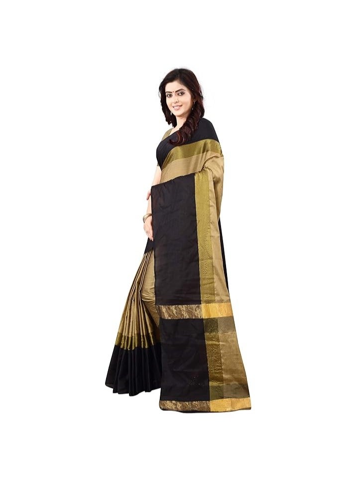 Soft Cotton & Silk Saree For Women Banarasi Saree