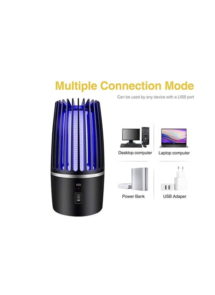 Electric Portable Mosquito Killer Lamp, 4000mAh USB Rechargeable with Night Light Electronic Fly Killer for Indoor Outdoor Garden