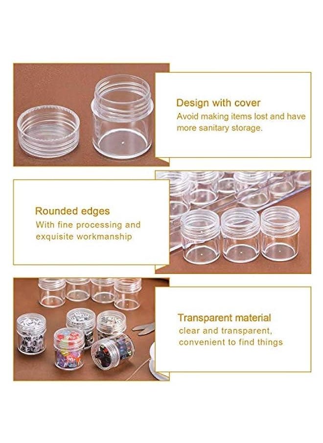 Transparent Plastic Bead Storage Set: 30 Jars for Diamond Painting, Nails & Small Items (1.15 x 1)