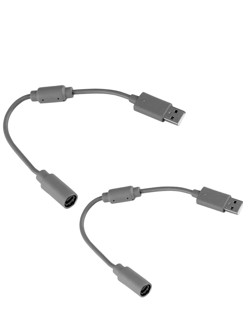 Breakaway Adapter Cable for Xbox 360, 2 Pack Replacement Dongle USB Breakaway Cables for Microsoft Xbox 360 Wired Controllers