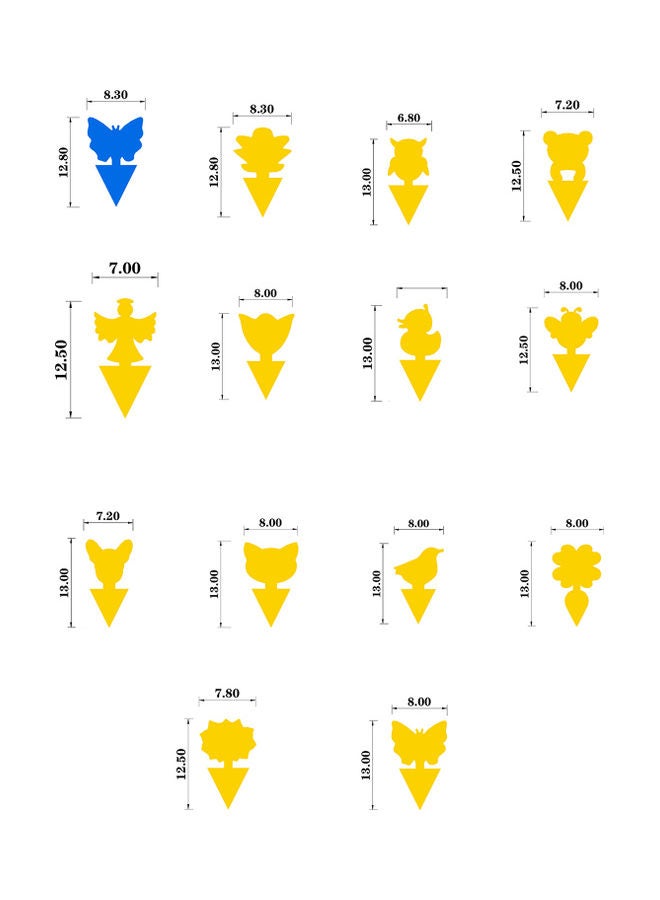 12-Piece Dual-sided Waterproof Insect Sticky Traps Yellow