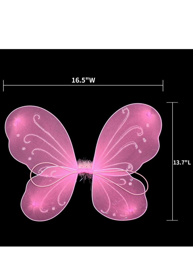 Butterfly Fairy Wings for Girls - Dress Up Costume Accessories for Birthday Parties, Perfect for Kids Aged 2 to 12