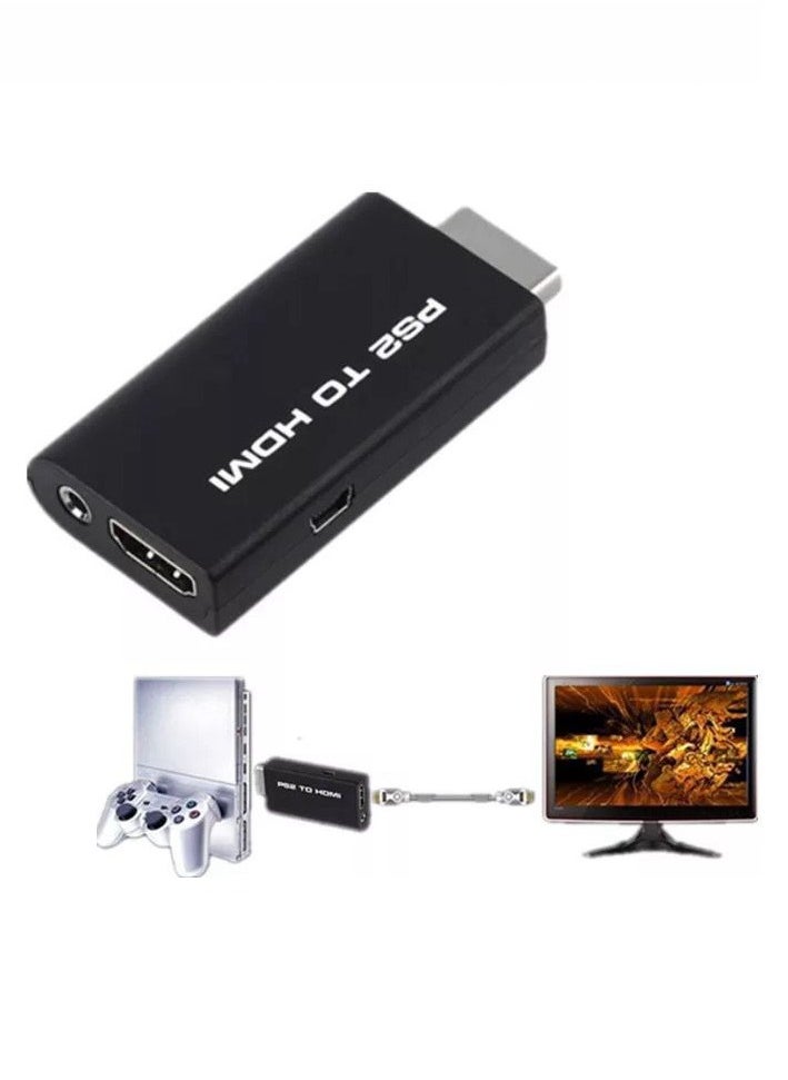 Main unit(PS2 to HDMI)+USB Cable Audio & Video Cables PS2 to HDMI Converter Adapter With 3.5mm Audio Output For HDTV HDMI Hot