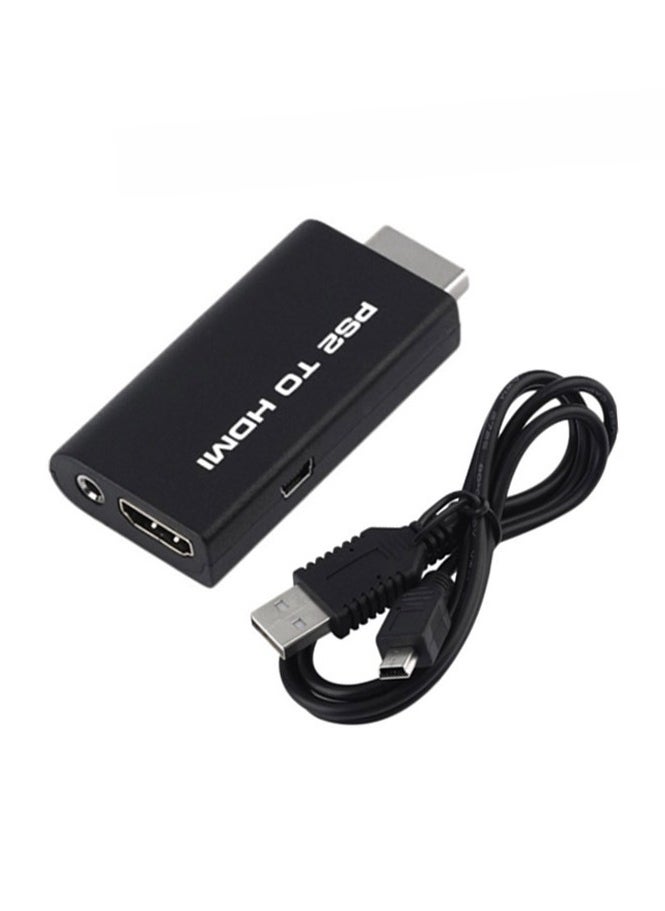 Main unit(PS2 to HDMI)+USB Cable Audio & Video Cables PS2 to HDMI Converter Adapter With 3.5mm Audio Output For HDTV HDMI Hot