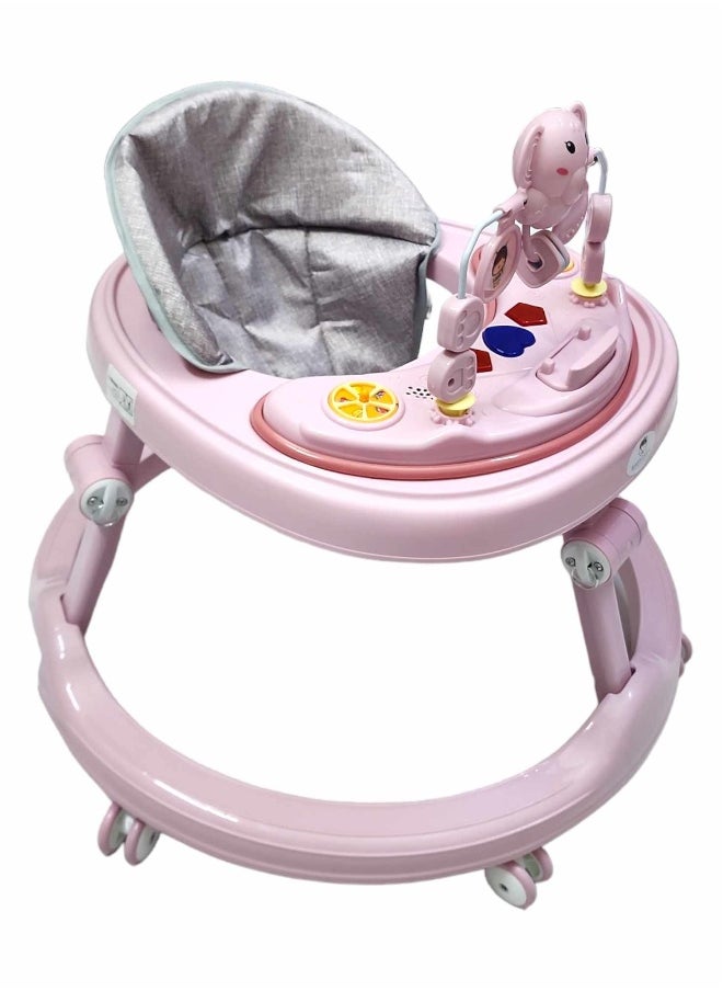 Baby Walker Multifunctional Anti-Rollover Anti-O Folding 6-18 Months with Music and Phone Stand