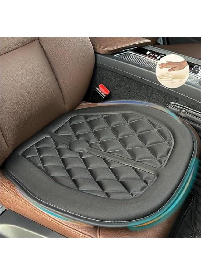 Memory Foam Car Seat Cushion for Comfort and Pain Relief - Black