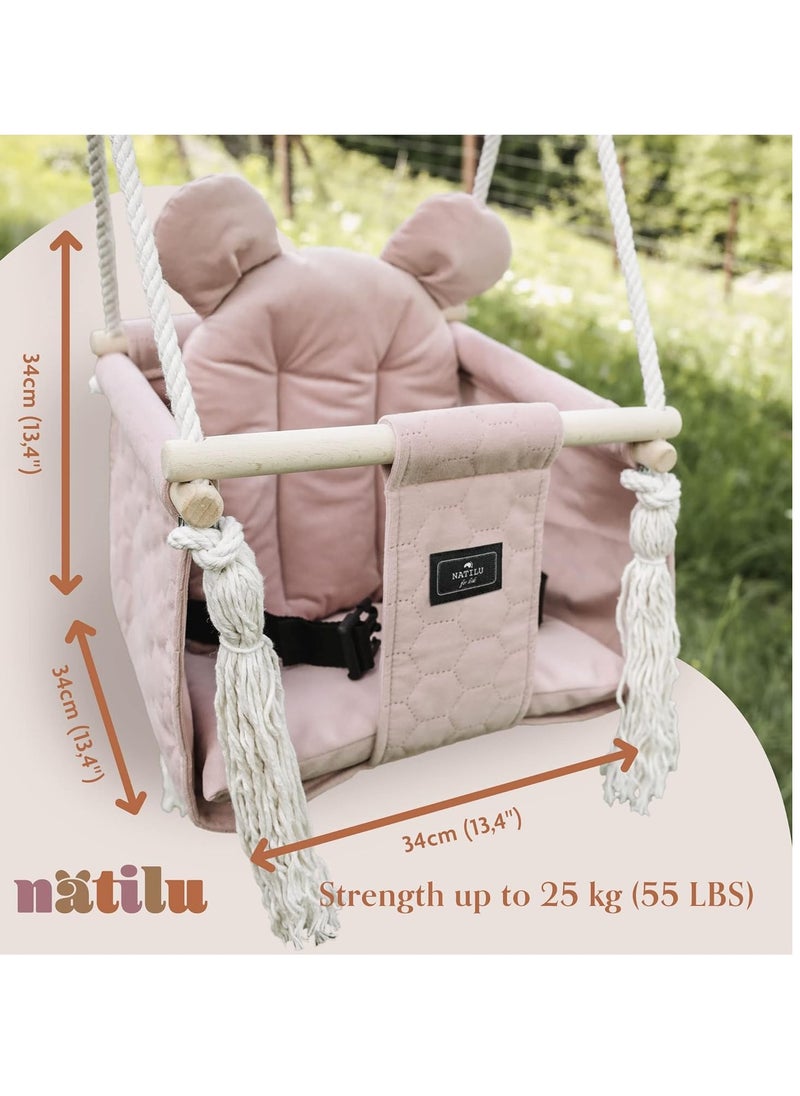 Baby Swing Set Indoor/Outdoor Mr. Bear Safe  Comfortable Swing for Toddlers From 6 Months+