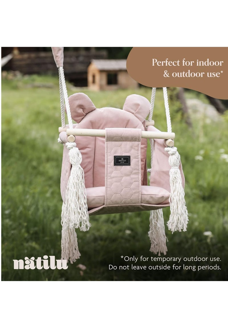 Baby Swing Set Indoor/Outdoor Mr. Bear Safe  Comfortable Swing for Toddlers From 6 Months+