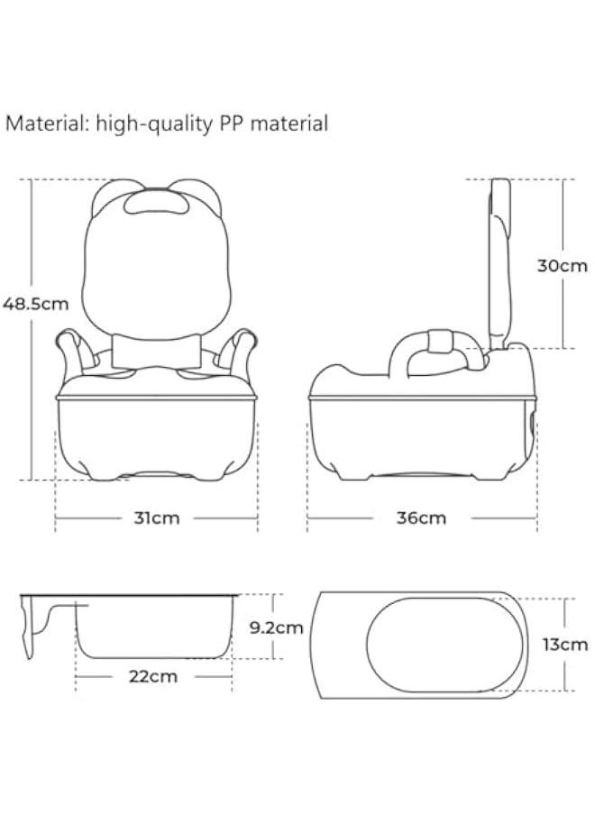 Mini Size Detachable Potty Toilet Training Seat, Washable Portable Toilet Training Seat for Toddlers 1 to 6 Years (Pink)