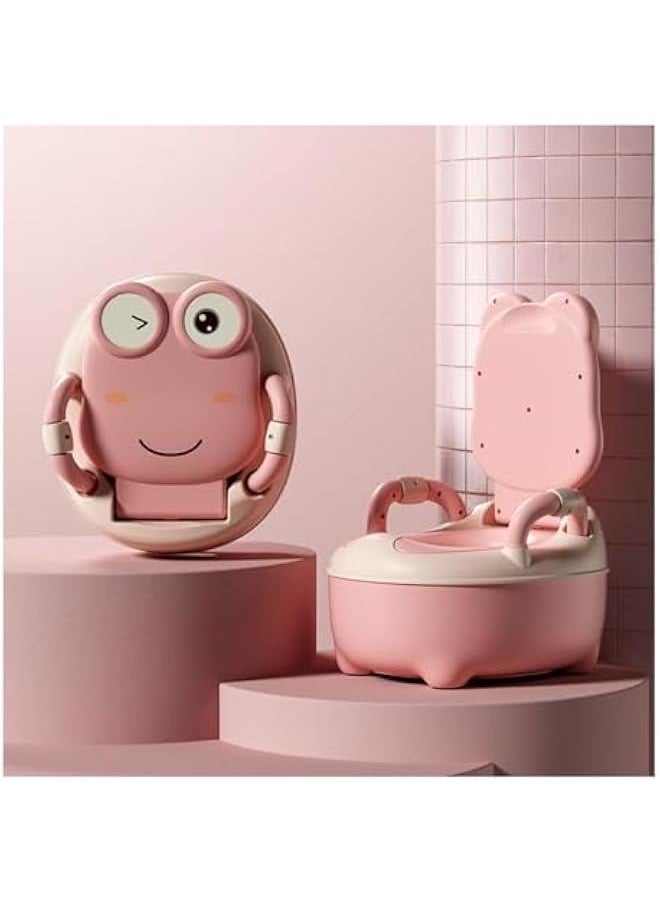 Mini Size Detachable Potty Toilet Training Seat, Washable Portable Toilet Training Seat for Toddlers 1 to 6 Years (Pink)