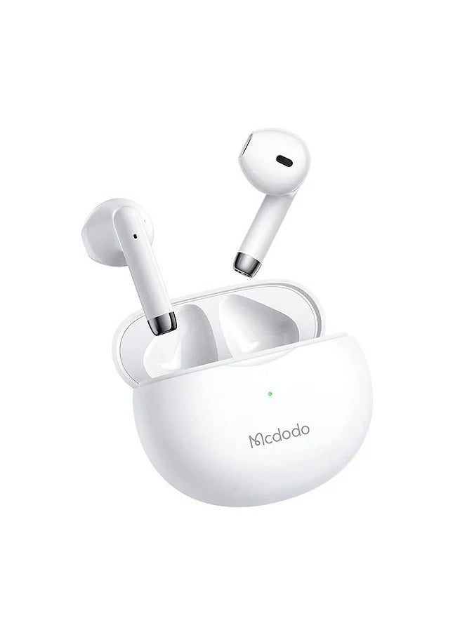 Mcdodo Hp-8031 TWS Bluetooth 5.0 Wireless Headphone Support Wireless Charging White