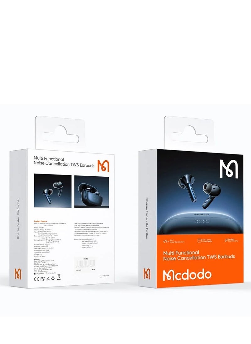 Mcdodo HP-3300 Multi Functional Noise Cancellation Earbuds With Display