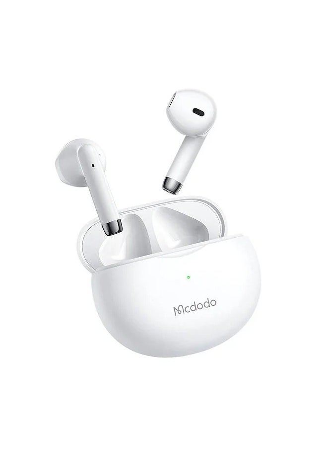 Mcdodo Hp-8031 TWS Bluetooth 5.0 Wireless Headphone Support Wireless Charging White