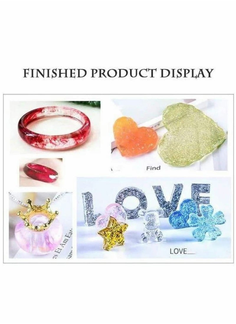 Handmade Crystal Glue Mold Set 83 Pcs Silicone Resin Kits Epoxy Resin Moulds for Jewelry Earrings Necklace Bracelet Nail Art Stencils Handmade Craft