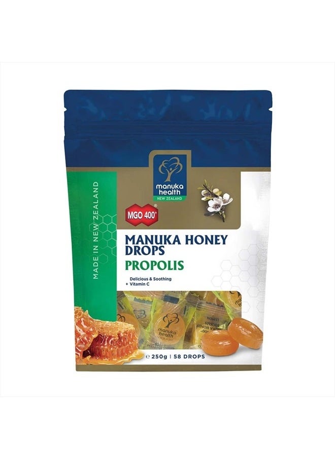 Manuka Honey Drops Propolis Pouch 55 Lozenges 250g