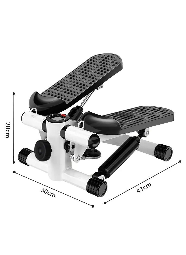 Mini Stepper Trainer Adjustable Height  Exercise Machine with Resistance Bands and LCD Monitor Air Climber