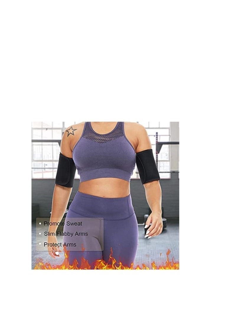 Arm Trimmer for Women & Men Sweat Arm Shaper Bands Sauna Arm Shaper Wraps Reduce Cellulite and Improve Sweating Wraps Arm Trainer for Sports Workout 2 Pack