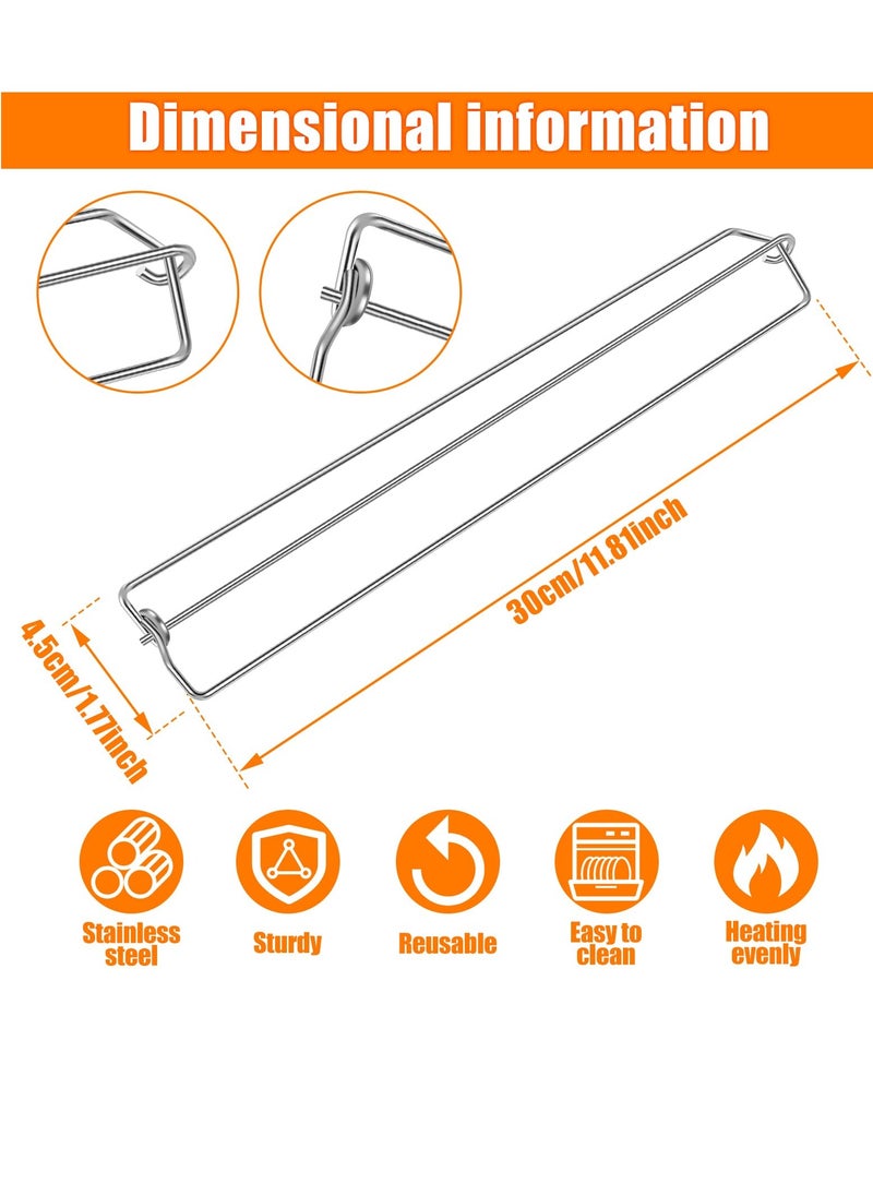 Chicken Wing BBQ Fork Set, 4Pcs U-Shape Design Grilling Forks for Clamping Wing Rails, Flat BBQ Grilling Tool Set for Outdoor Picnic and Camping
