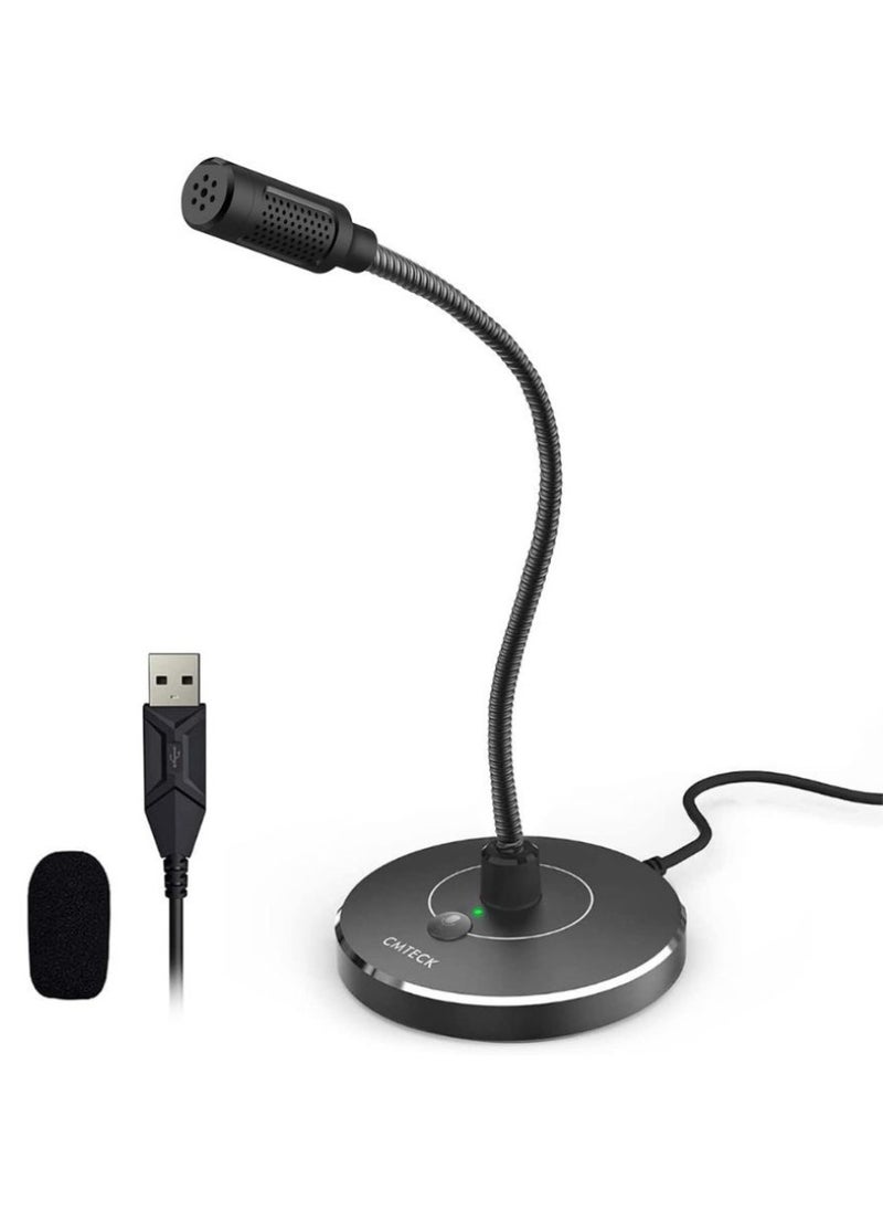 G009 USB Noise-Cancelling Recording Desktop Microphone Conference USB Microphone, Omnidirectional Condenser PC Mic For Video Conference, Recording, Skype, Online Class, Court Reporter, Plug & Play Compatible With Mac OS X Windows PC And Computer