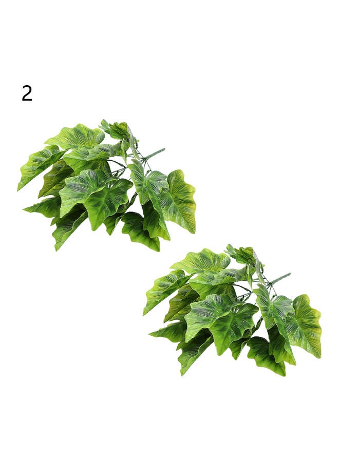 2-Piece Artificial Leaf Plant Green