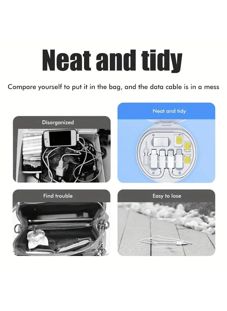 Multi USB Charging Adapter Cable Kit: Versatile Connectivity With USB C To Cable Adapter Box, Inclusive Conversion Set With USB A & Type C For Male Micro/Type C, Ideal For Data Transfer, Card Storage, Tray Eject Pin, And Convenient Phone Holder Integration For Enhanced Utility