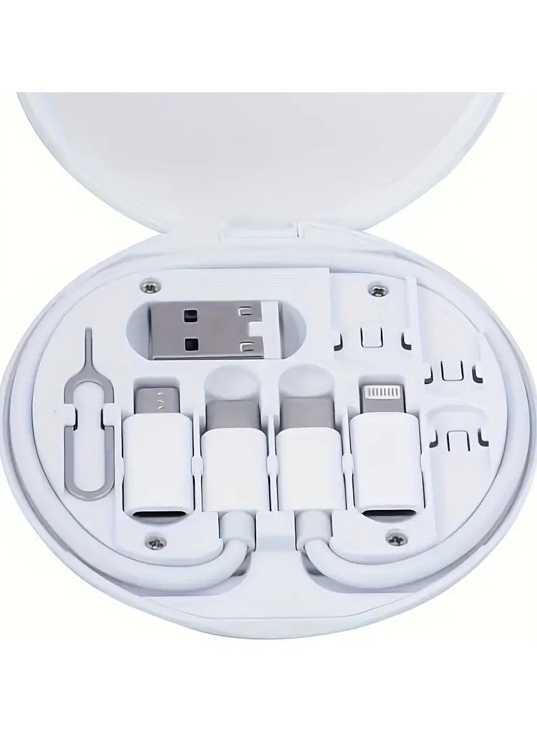 Multi USB Charging Adapter Cable Kit: Versatile Connectivity With USB C To Cable Adapter Box, Inclusive Conversion Set With USB A & Type C For Male Micro/Type C, Ideal For Data Transfer, Card Storage, Tray Eject Pin, And Convenient Phone Holder Integration For Enhanced Utility