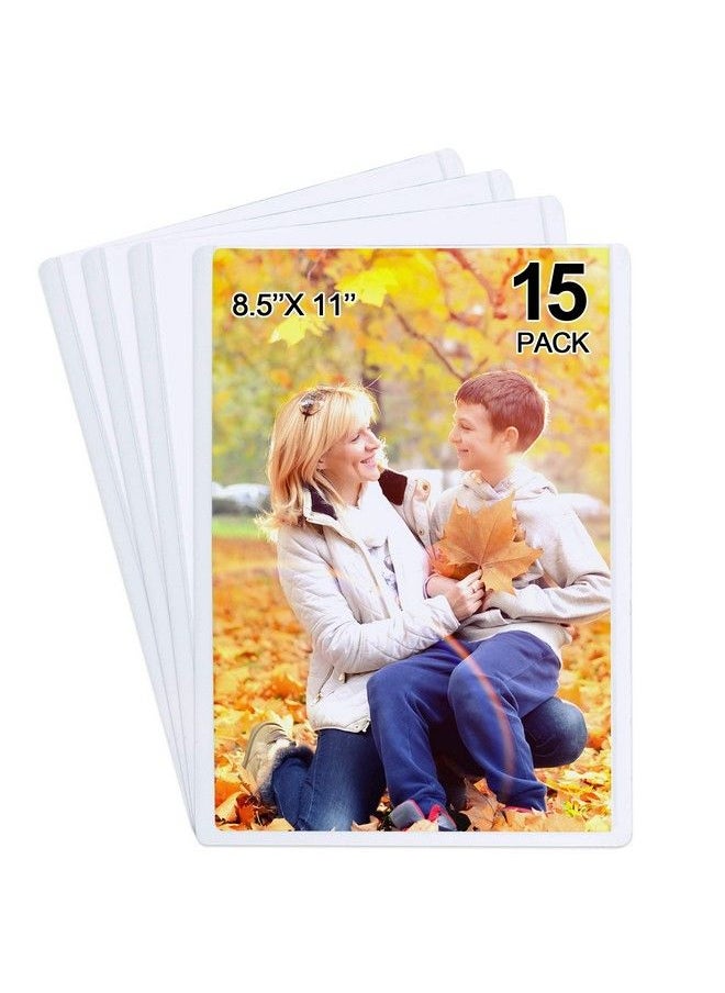 15 Pack Magnetic Picture Frames Holds 8.5 X 11 Inches Photos Pictures A4 Size White Magnetic Photo Frames With Clear Pocket For Refrigeratorfridge Locker Office Cabinet