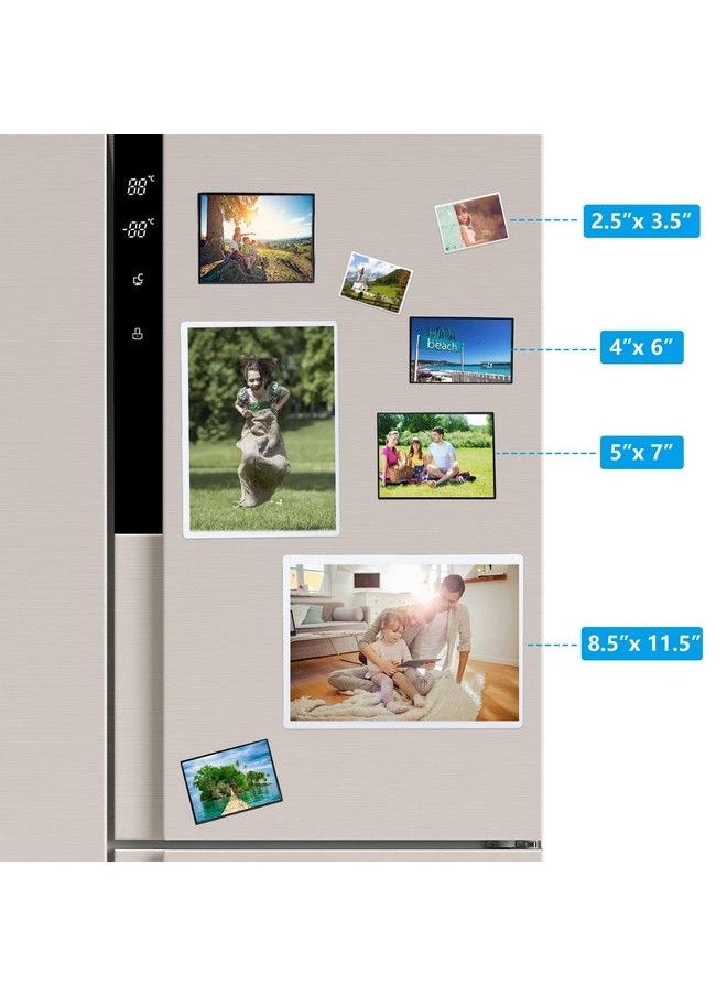 15 Pack Magnetic Picture Frames Holds 8.5 X 11 Inches Photos Pictures A4 Size White Magnetic Photo Frames With Clear Pocket For Refrigeratorfridge Locker Office Cabinet