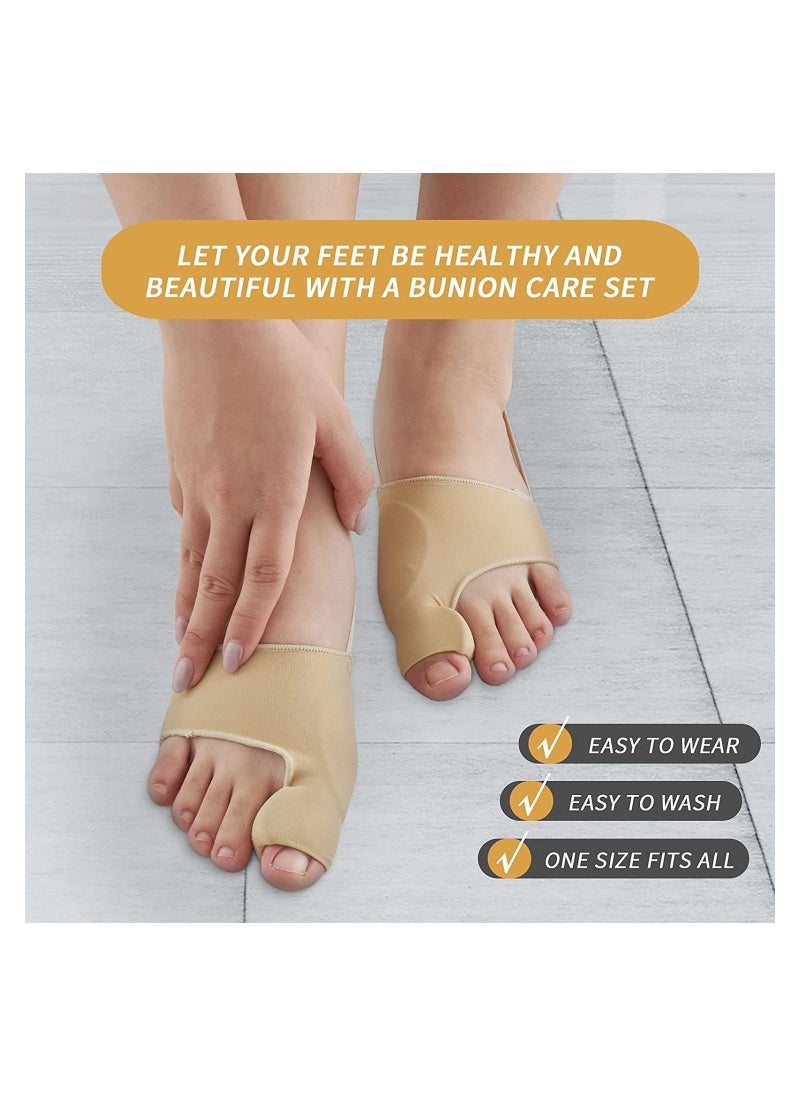 Bunion Corrector Orthopedic Splint Big Toe Separator Pain Relief Non-Surgical Hallux Valgus Correction Straightener for Women Men Day Night Support 1Pair