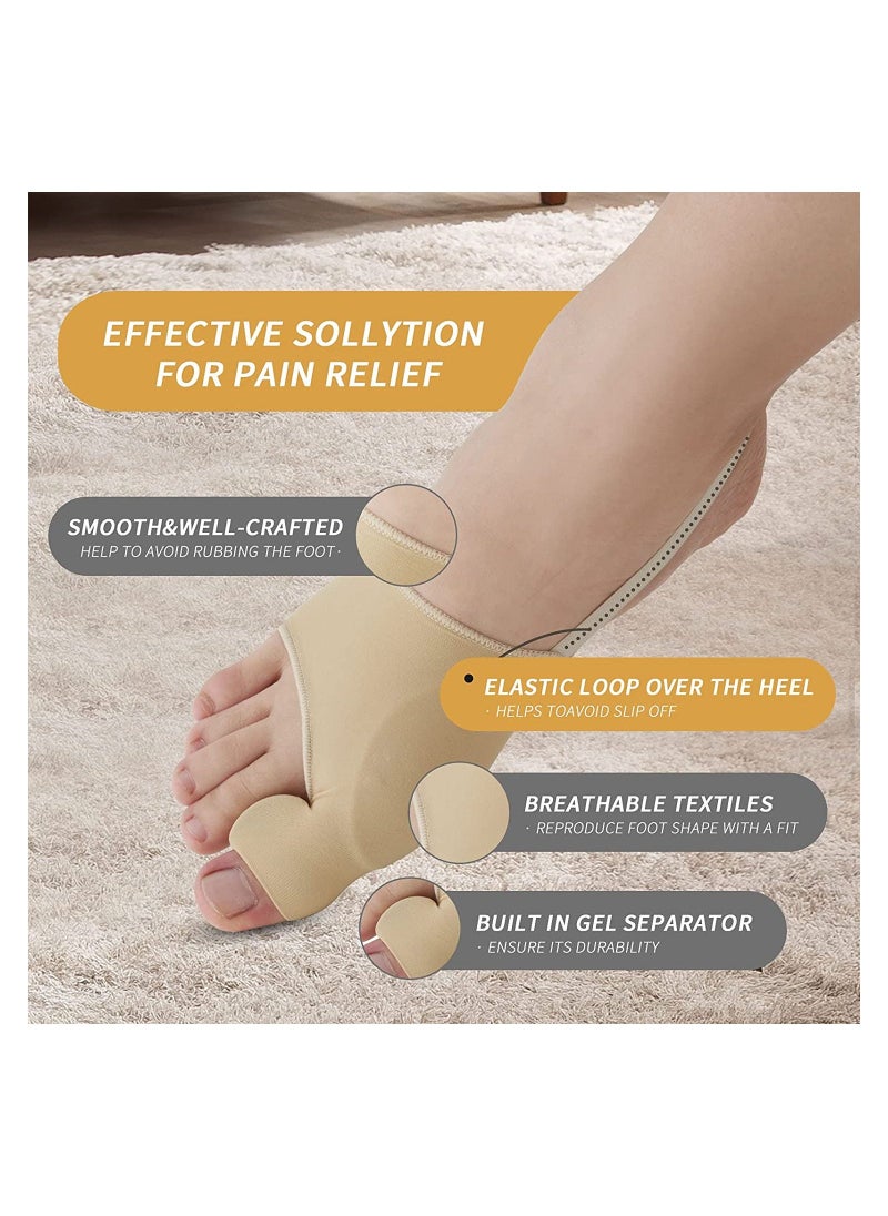 Bunion Corrector Orthopedic Splint Big Toe Separator Pain Relief Non-Surgical Hallux Valgus Correction Straightener for Women Men Day Night Support 1Pair