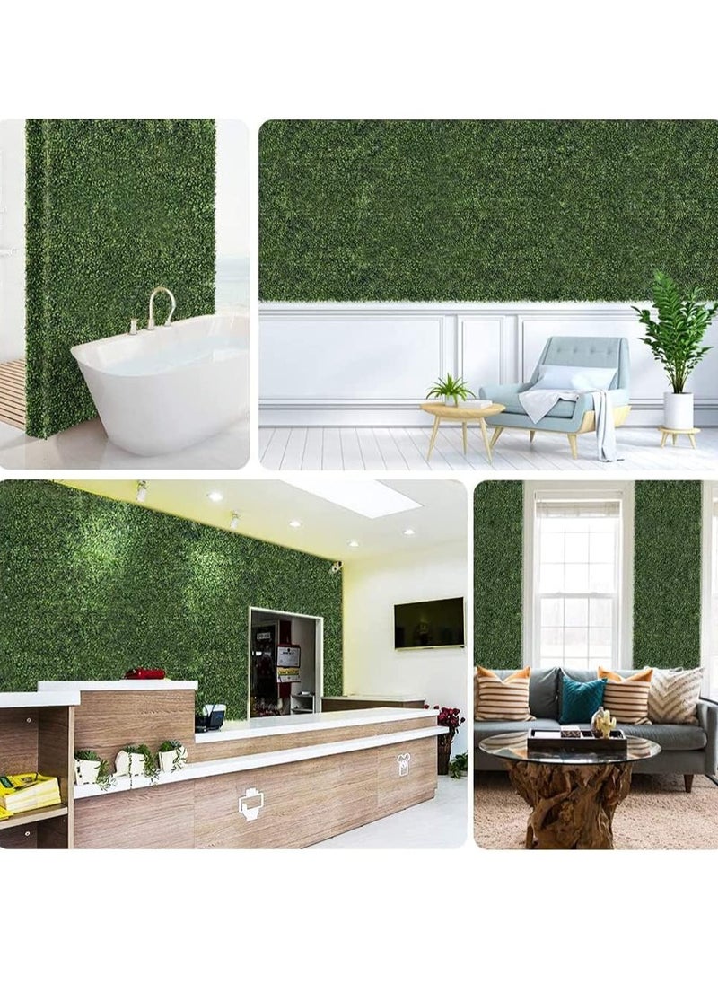 𝐅𝐅𝐃 Artificial Eucalyptus Leaves Wall Panels – Faux Privacy Hedge Mat with UV Protection, Realistic Greenery for Indoor & Outdoor Decor, Garden Tile Wall Grass Screen, Easy-to-Install & Durable