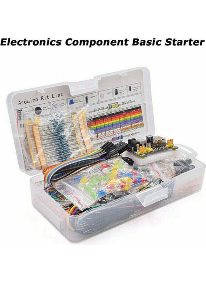 Electronic Components Kit 830 Connect Points Breadboard Cable Resistor Applicable For UNO R3 White