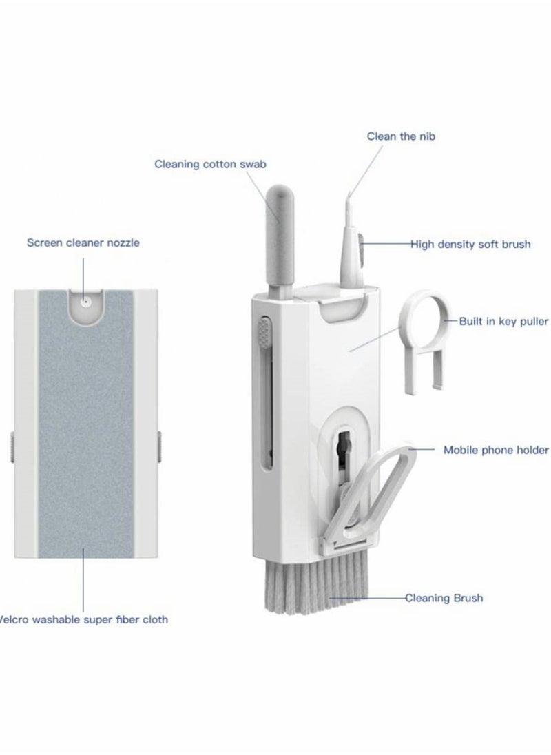 8 in 1 Electronic Cleaner Kit - Ultimate Versatile Tool for Effortless Cleaning of Keyboards, Earphones, Laptops, Phones & Monitors (White)