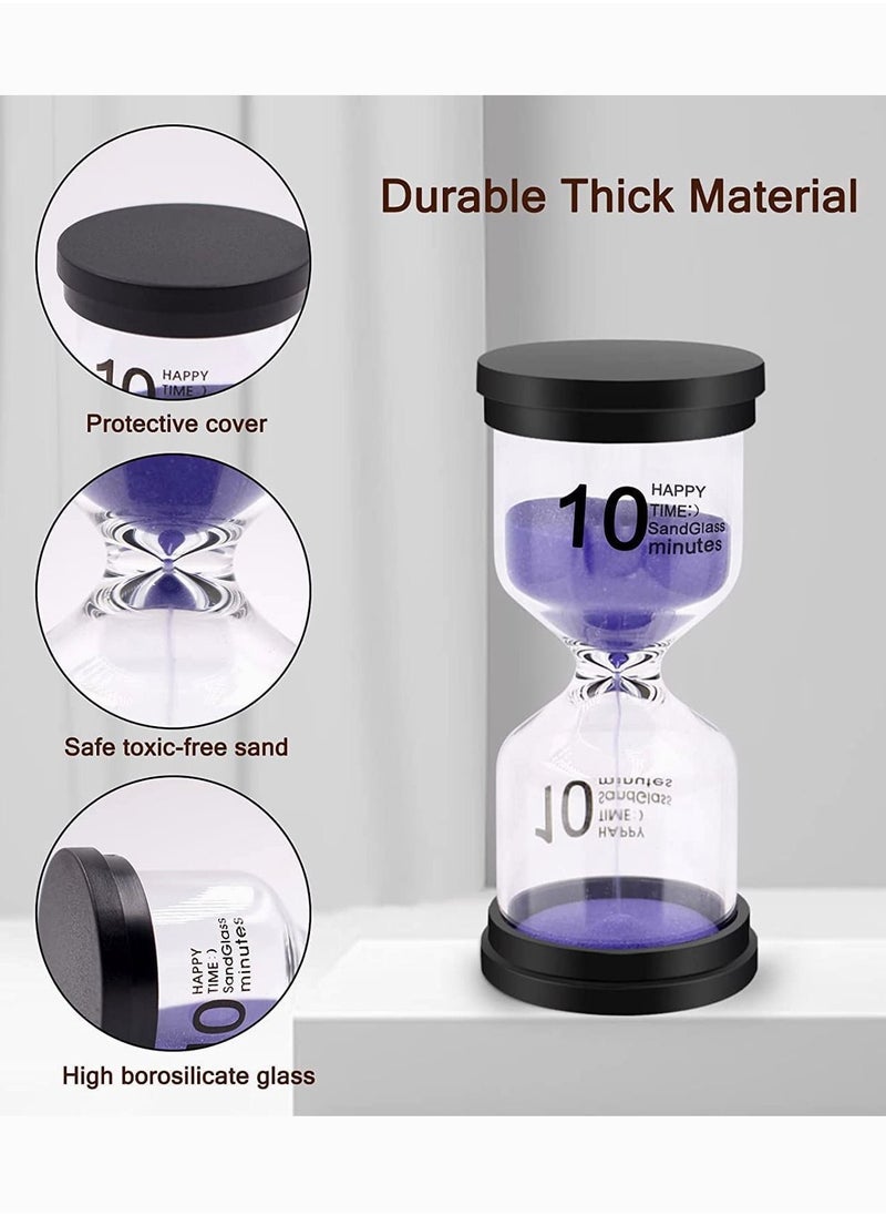 Sand Timer Colorful Hourglass Sandglass Timer 1 min/3 mins/5 mins/10 mins/15 mins/30 mins Sand Clock Timer for Games Classroom Home Office(Pack of 6)