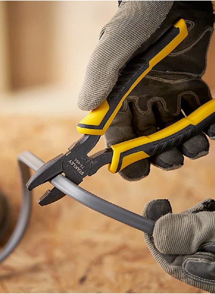 STANLEY STHT0-74454 180mm DYNAGRIP Combination Plier - Heavy Duty, Ergonomic Handle, Drop Forged Steel, Corrosion Resistant