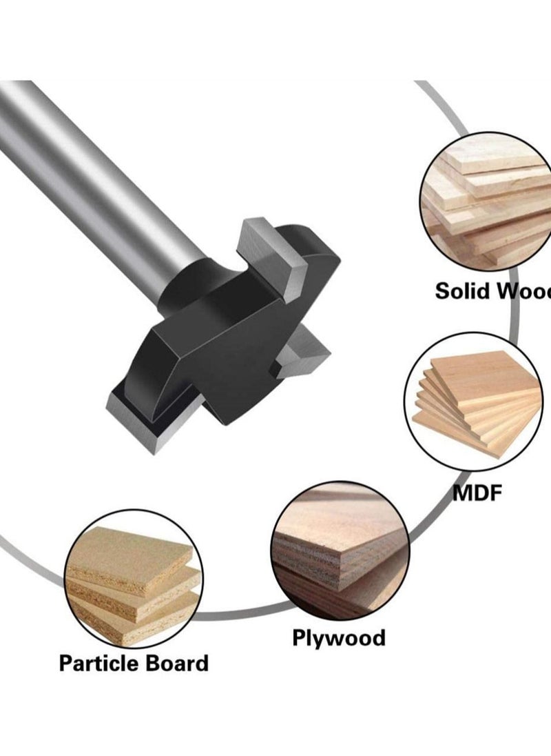 Wood Working Milling Cutter 6mm Shank T Shaped Cnc Surfacing Cutter Bit Wood Working Milling Cutter Planer High Speed Steel Wood Working Hole Saw Punching Bit Wood Working Tool