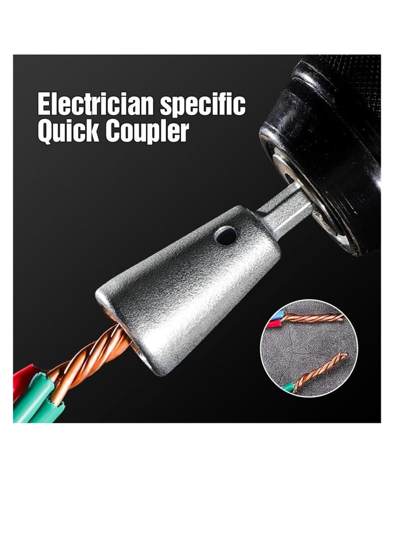 Wire Twister Tool, 2 PCS Wire Cap Nut Twister, Wire Twisting Tool, Spin Twisting Wire Connector Socket, Wire Twister Tool for Drill, Wire Stripper Tool, Wire Stripping Tool for Drill