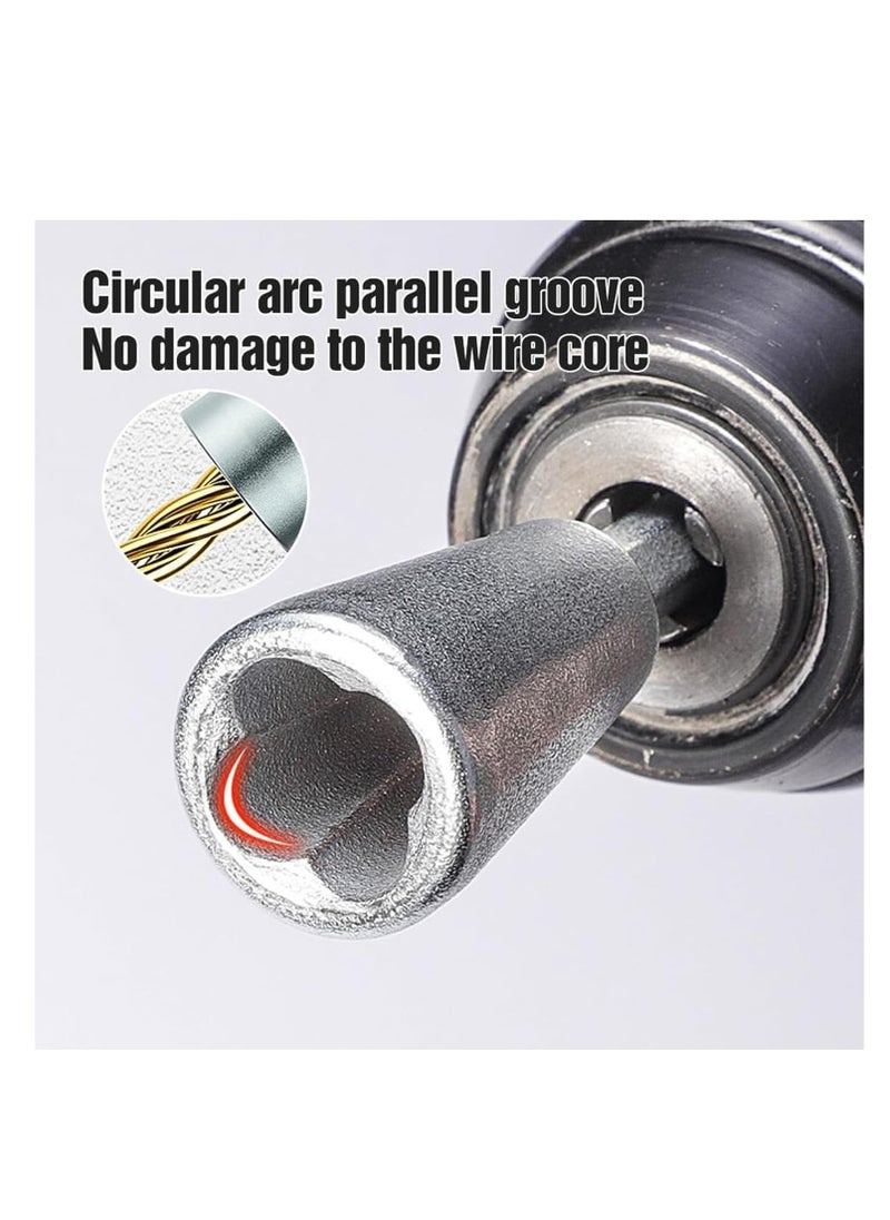 Wire Twister Tool, 2 PCS Wire Cap Nut Twister, Wire Twisting Tool, Spin Twisting Wire Connector Socket, Wire Twister Tool for Drill, Wire Stripper Tool, Wire Stripping Tool for Drill