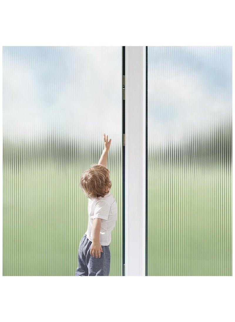 Frosted Static Cling 3D Glass Film for Bathroom Window Privacy - Translucent Decorative Window Film