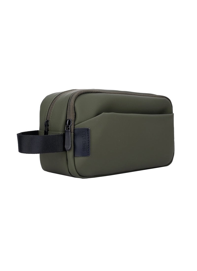 Urban Travel Pouch / Perfect for Home & Travel / Strong Bearing Capacity / Fits More Accessories / Reinforced Handle / Cable Organizer / Multi Ports / Double Polyester - Olive