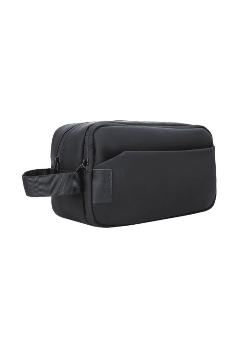 Urban Travel Pouch / Perfect for Home & Travel / Strong Bearing Capacity / Fits More Accessories / Reinforced Handle / Cable Organizer / Multi Ports / Double Polyester - Black