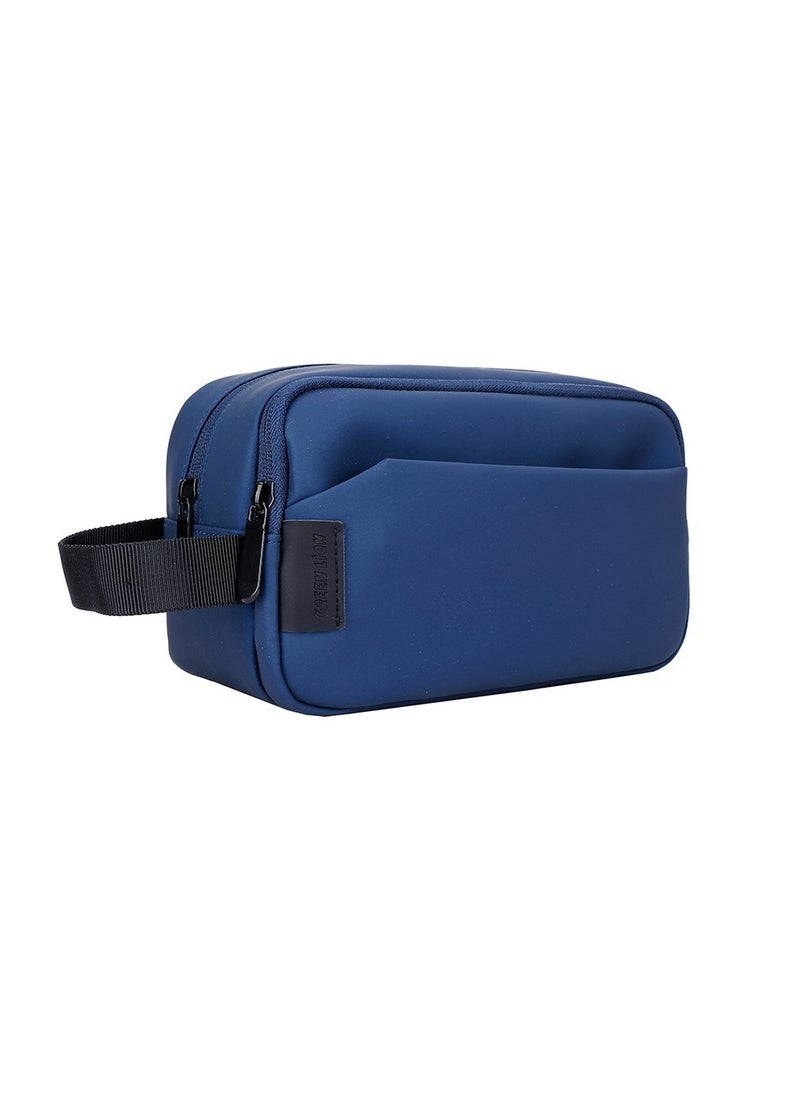 Urban Travel Pouch / Perfect for Home & Travel / Strong Bearing Capacity / Fits More Accessories / Reinforced Handle / Cable Organizer / Multi Ports / Double Polyester - Blue