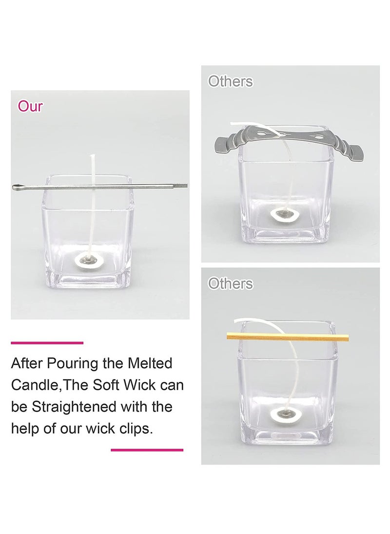 Candel Wick Holders, 4.7 Inch Wick Holders for Candle Making, 20 Pcs Metal Wick Centering Tool