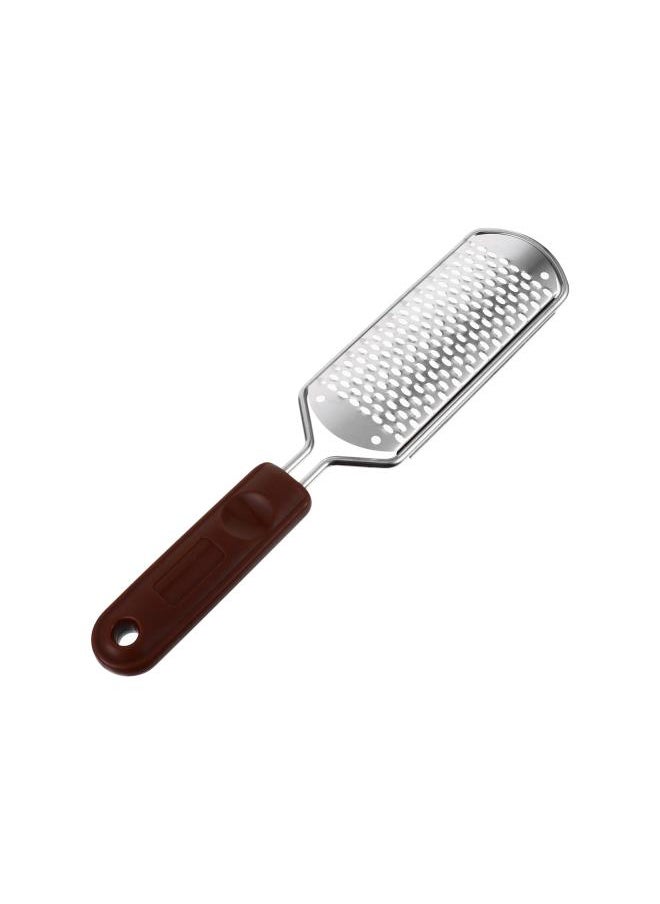 silvercnc 1Pc Foot Scraper for Feet Dead Skin Remover Foot Rasp Callus Remover Stainless Steel Callus File for Feet (Brown)