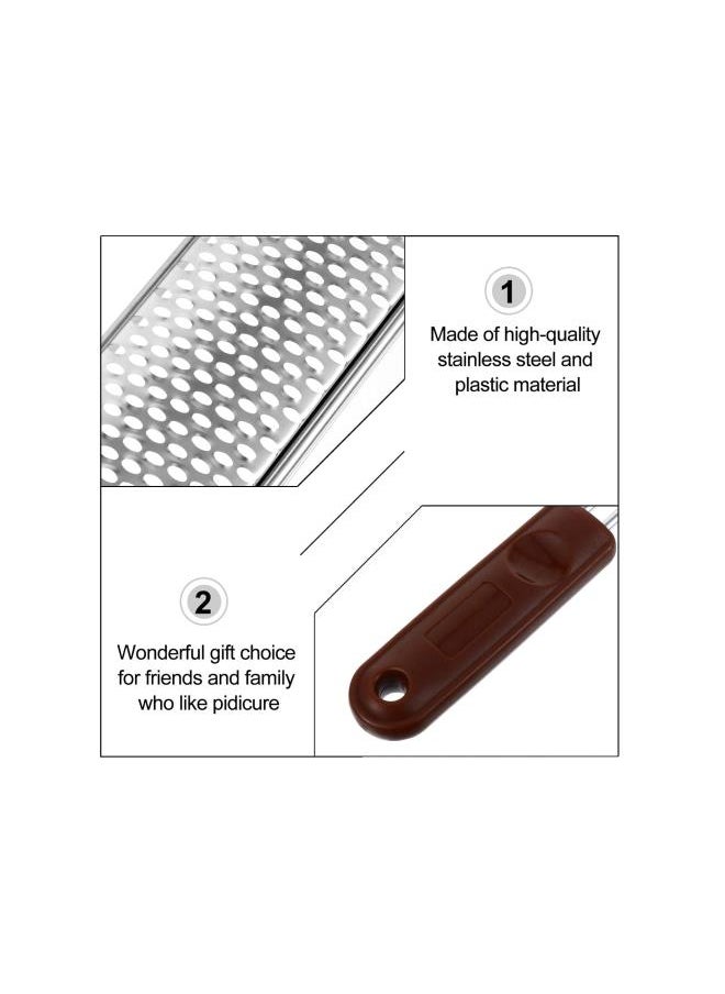 silvercnc 1Pc Foot Scraper for Feet Dead Skin Remover Foot Rasp Callus Remover Stainless Steel Callus File for Feet (Brown)