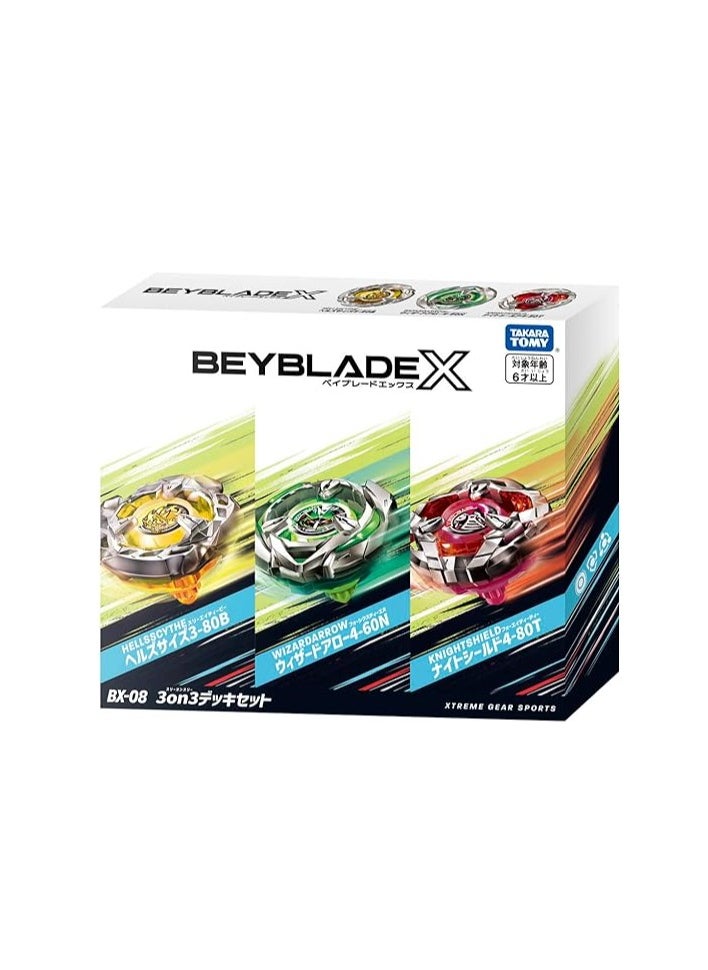 BEYBLADE X Beyblade X BX-08 3on3 Deck Set